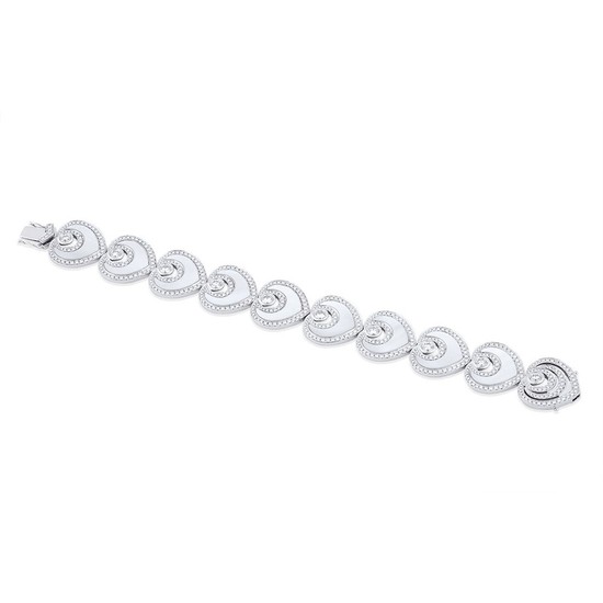Boodles Sophie Platinum and Mother Of Pearl Bracelet