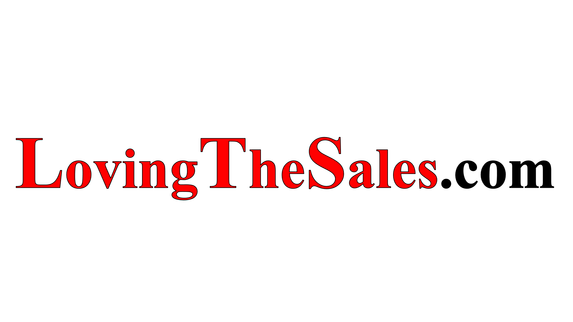 LovingTheSales.com Logo Red on Whitre Background
