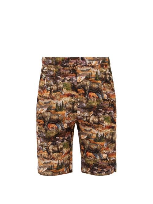 Bless Moose Print Cotton Shorts OnceOff