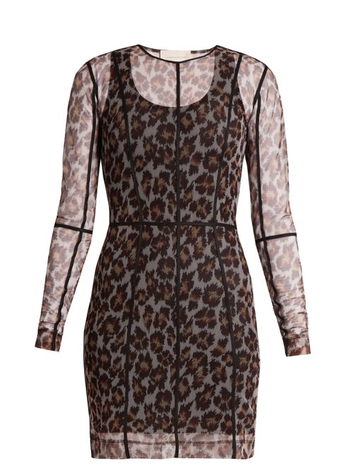 Christopher Kane Leopard Print Mesh Dress OnceOff