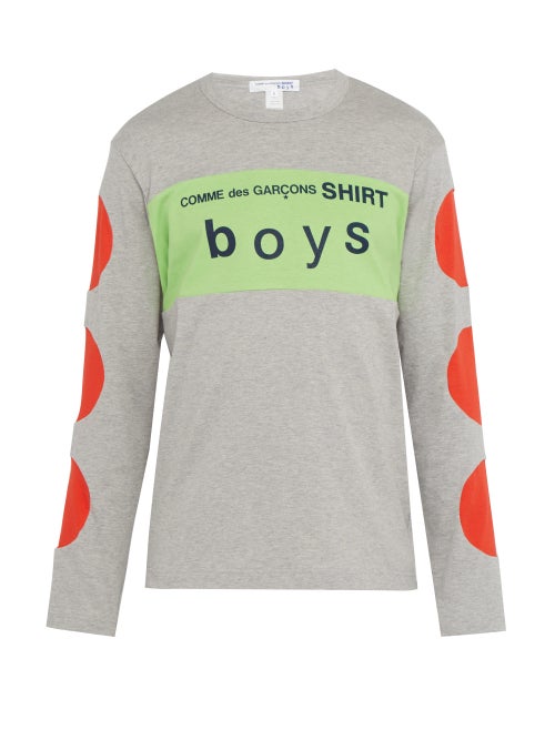Comme Des Garçons Shirt Boys Logo Printed Cotton T Shirt OnceOff