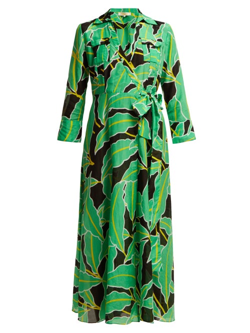 Diane Von Furstenberg Clarem Cotton Blend Voile Wrap Dress OnceOff