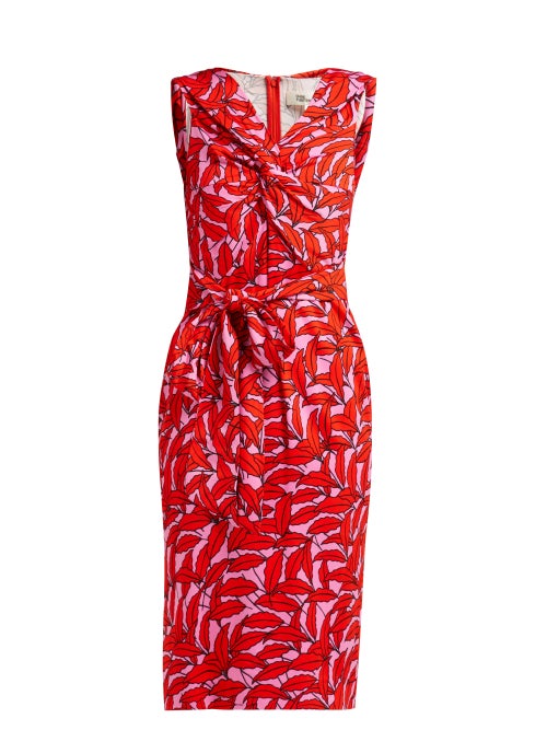 Diane Von Furstenberg Delphine Palm Print Dress OnceOff