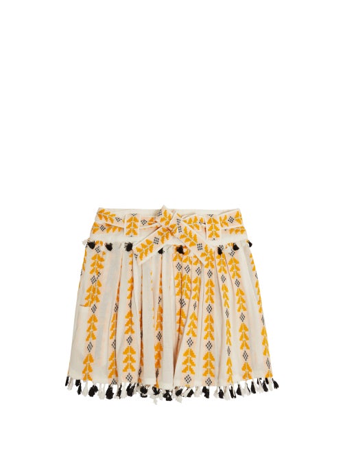 Dodo Bar Or Ariana Woven Cotton Wrap Mini Skirt OnceOff