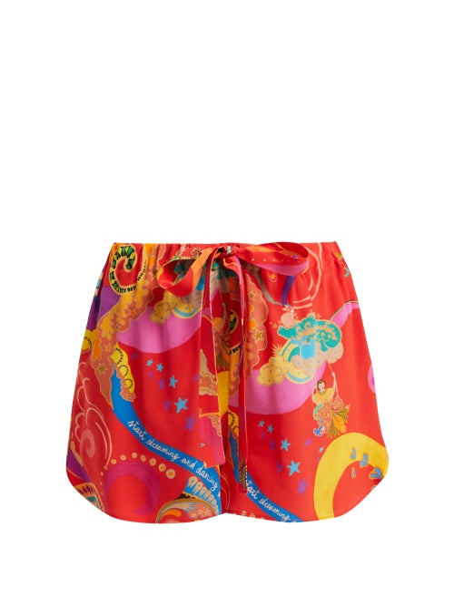 Etro Abstract Print Silk Shorts OnceOff