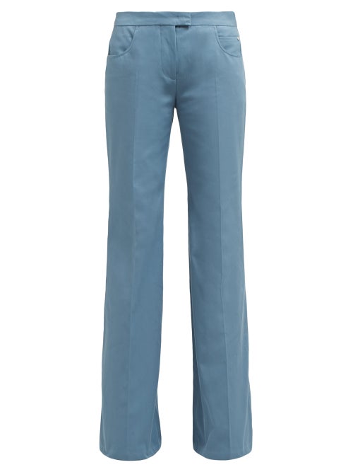 Françoise Flared Leg Cotton Twill Trousers OnceOff