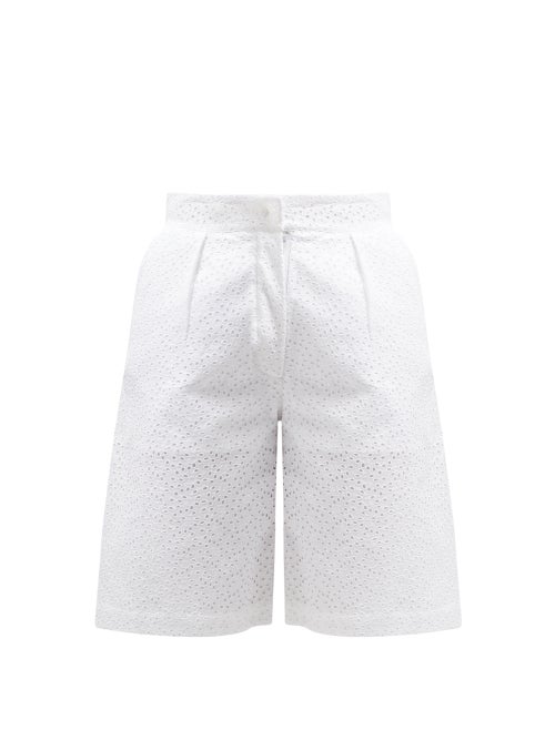 Giuliva Heritage Collection  The Stella Broderie Anglaise Linen Shorts OnceOff
