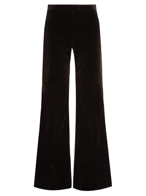 Goat Countess Wide Leg Stretch Cotton Velvet Trousers OnceOff