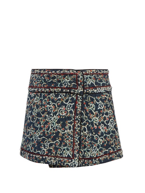 Isabel Marant Étoile Hanon Quilted Cotton Blend Mini Skirt OnceOff
