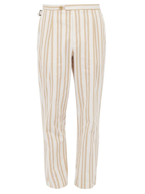 King & Tuckfield Striped Cotton Denim Trousers OnceOff