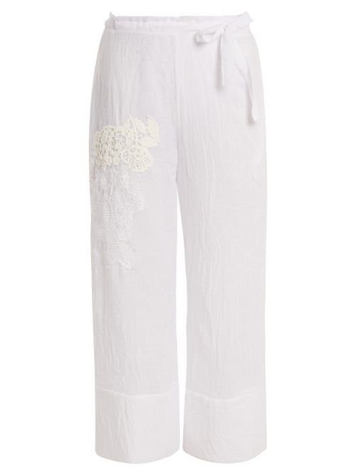 Lila Eugénie 1834 Lace Panel Cropped Voile Trousers OnceOff