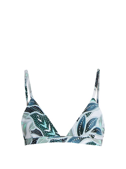 Mara Hoffman Sea Tree Print Triangle Bikini Top OnceOff