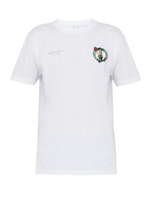 Marcelo Burlon Celtics Basketball Cotton Jersey T Shirt OnceOff