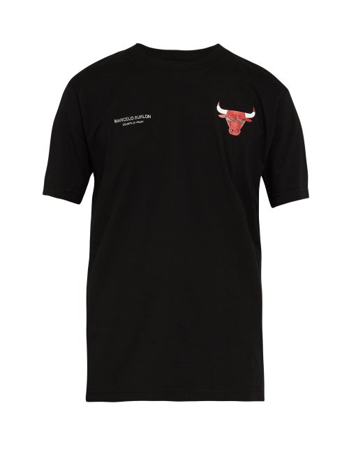 Marcelo Burlon Chicago Bulls Appliqued T Shirt OnceOff