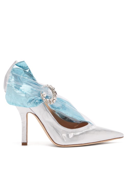 Midnight 00 Crystal Embellished Lamé & Pvc Pumps OnceOff