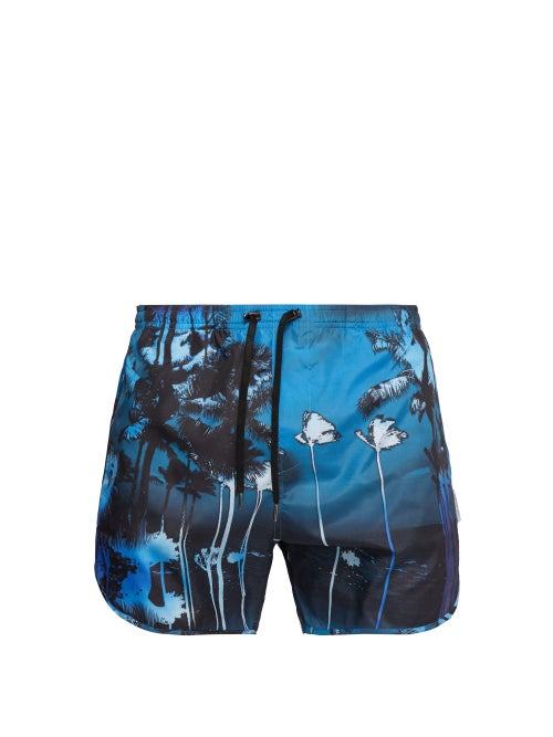 Neil Barrett Palm Print Swim Shorts OnceOff