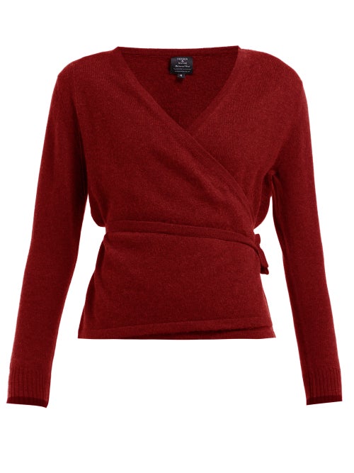 Pepper & Mayne Wrap Cashmere And Wool Blend Cardigan OnceOff