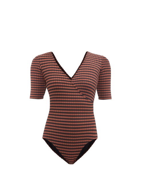 Solid & Striped The Alison Striped Ribbed Swimsuit OnceOff