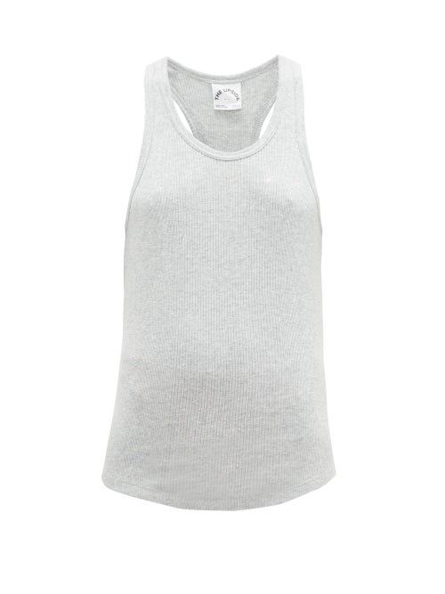 The Upside Arrow Embroidered Ribbed Cotton Tank Top OnceOff