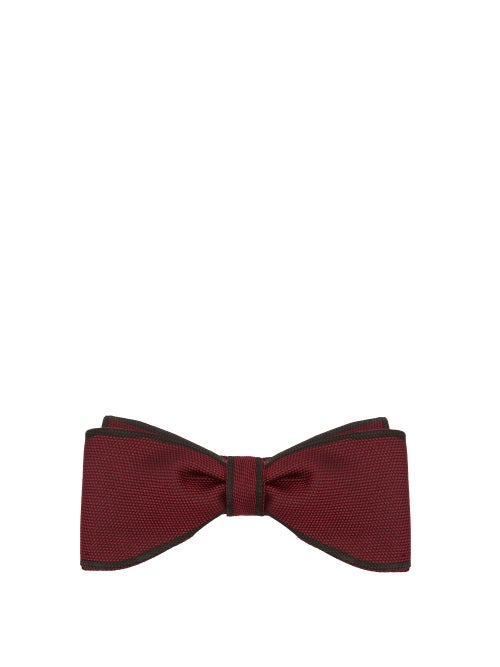 Title Of Work Contrast Edge Silk Piqué Bow Tie OnceOff