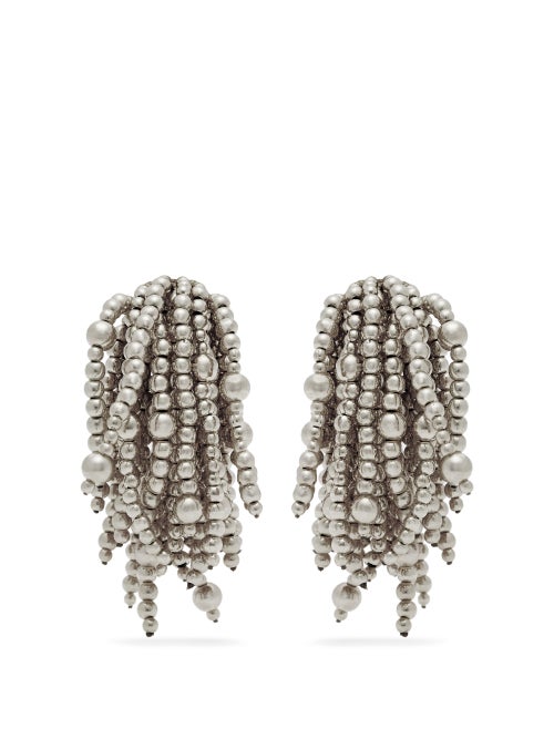 Vanda Jacintho Shower Bead Clip Earrings OnceOff