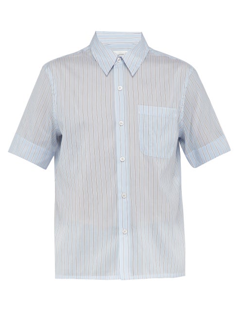 Wales Bonner Striped Cotton And Silk Blend Shirt OnceOff
