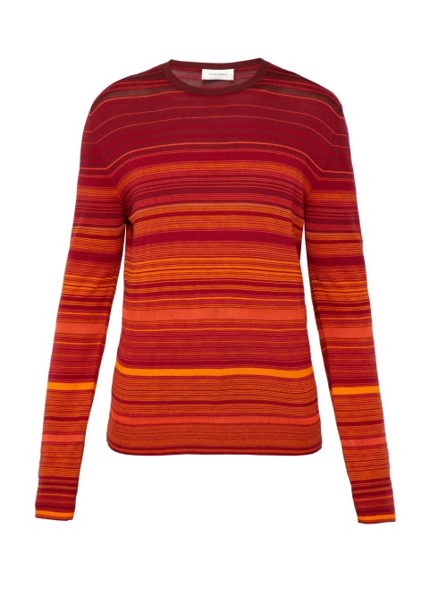 Wales Bonner Striped Cotton Blend Sweater OnceOff
