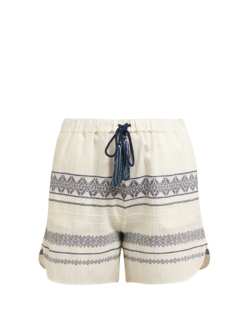 Zeus + Dione Paxi Geometric Jacquard Cotton Blend Shorts OnceOff