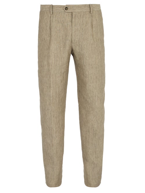 Éditions M.R Francois Striped Linen Trousers OnceOff